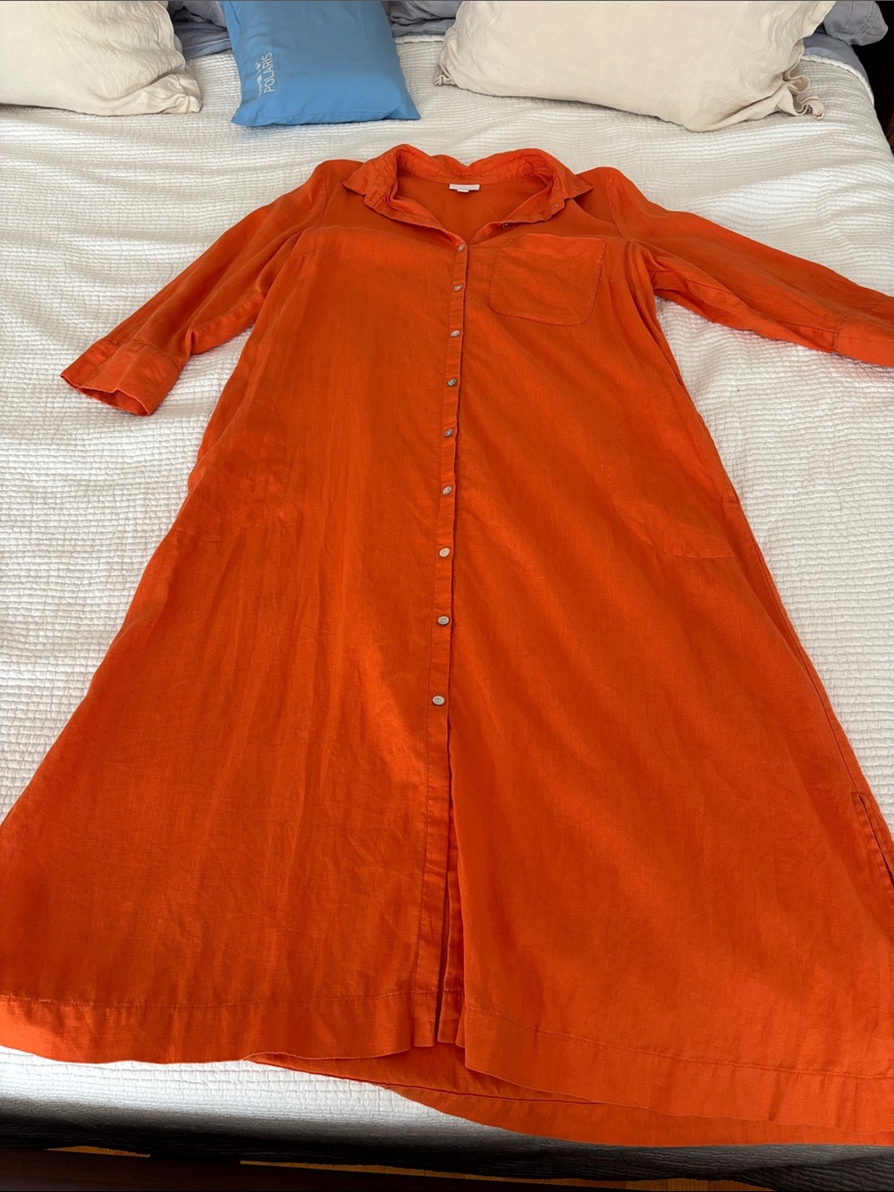 Long Sleeve J. Jill Maxi Dress in Bright Orange